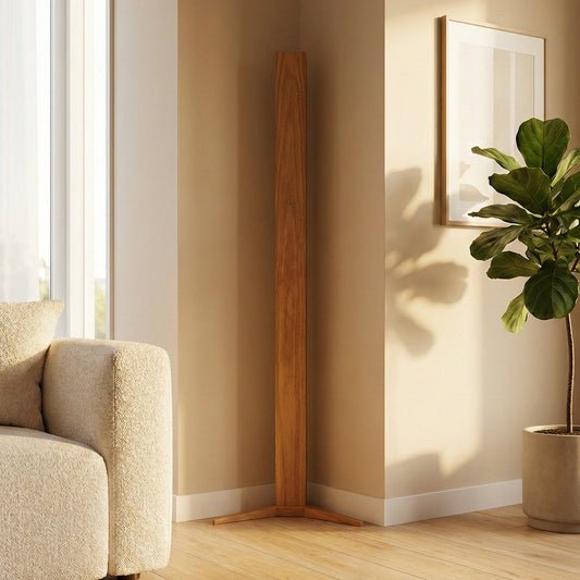 Wooden Corner Lamp