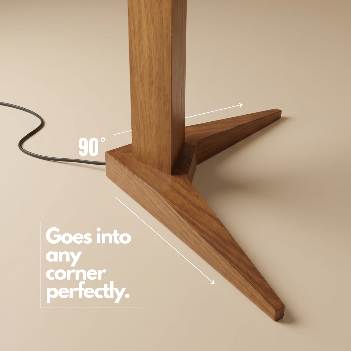 Wooden Corner Lamp